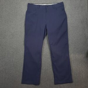 Orvis Tech Pants Mens 38x30 Navy Blue Water Repellent Stretch Travel Pants